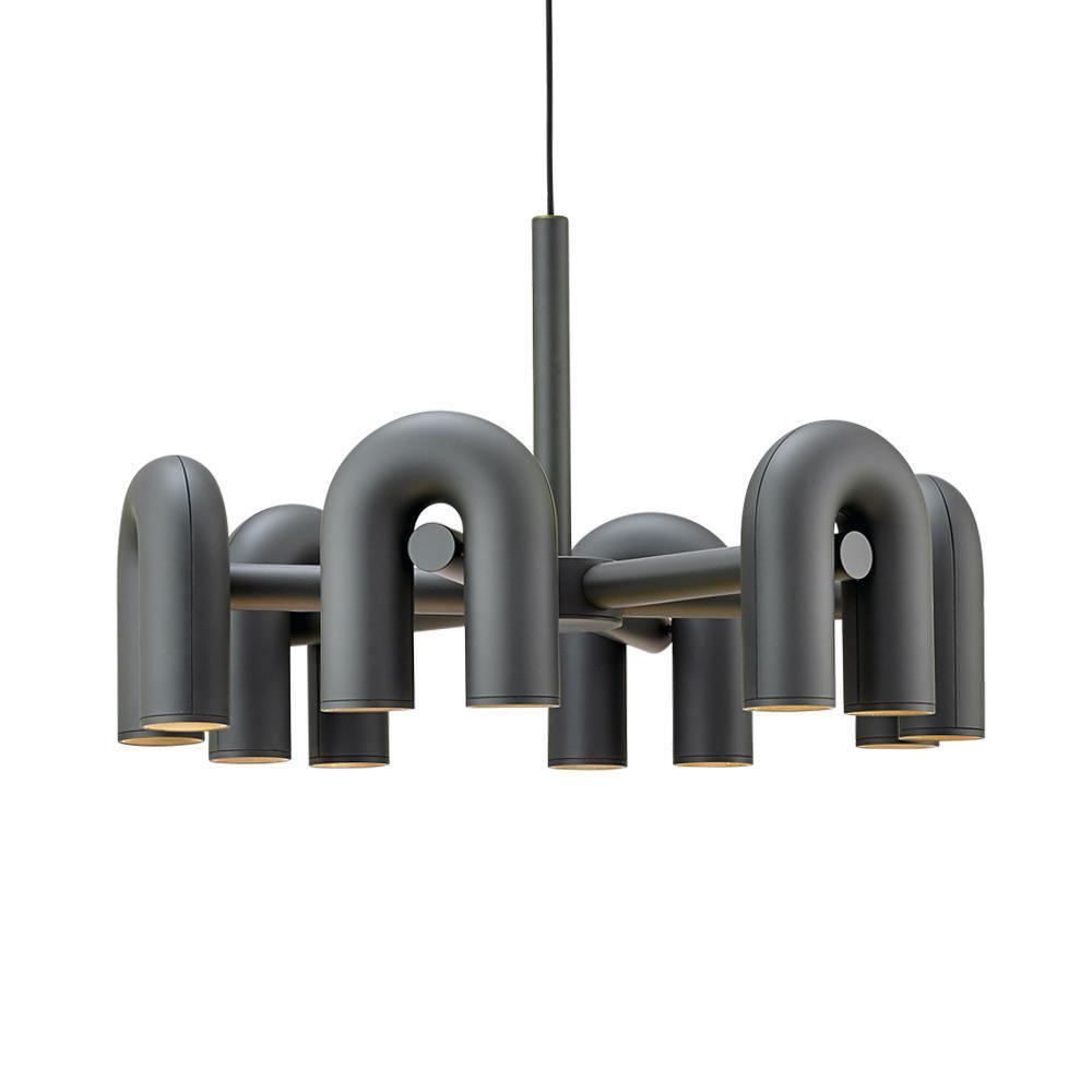 Cirkus Chandelier 6 Heads ? 31.5″ x H 14.8″ / Dia 80cm x H 37.5cm (Power: ~84W) / Black / Warm White Chandelier