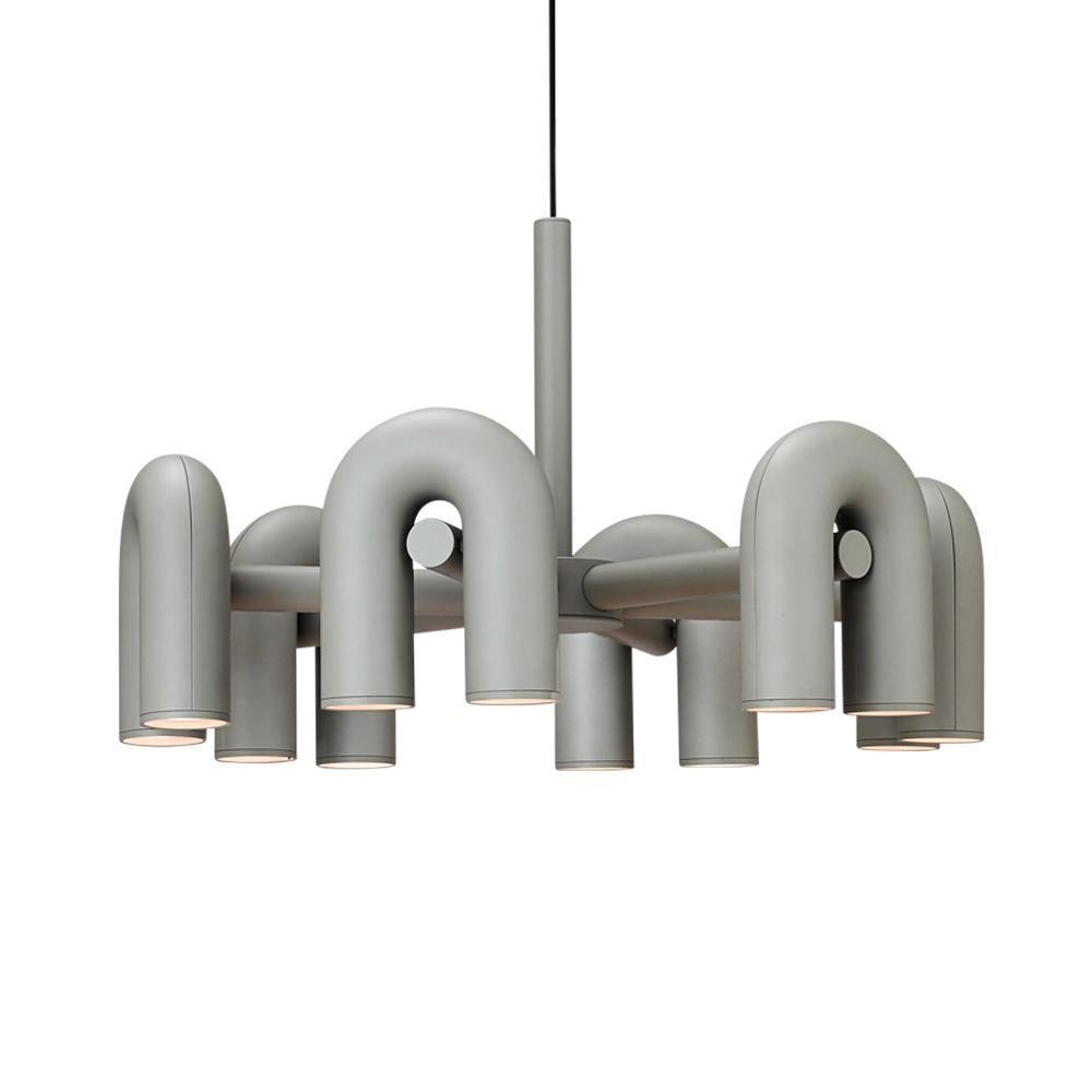 Cirkus Chandelier 6 Heads ? 31.5″ x H 14.8″ / Dia 80cm x H 37.5cm (Power: ~84W) / Gray / Warm White Chandelier