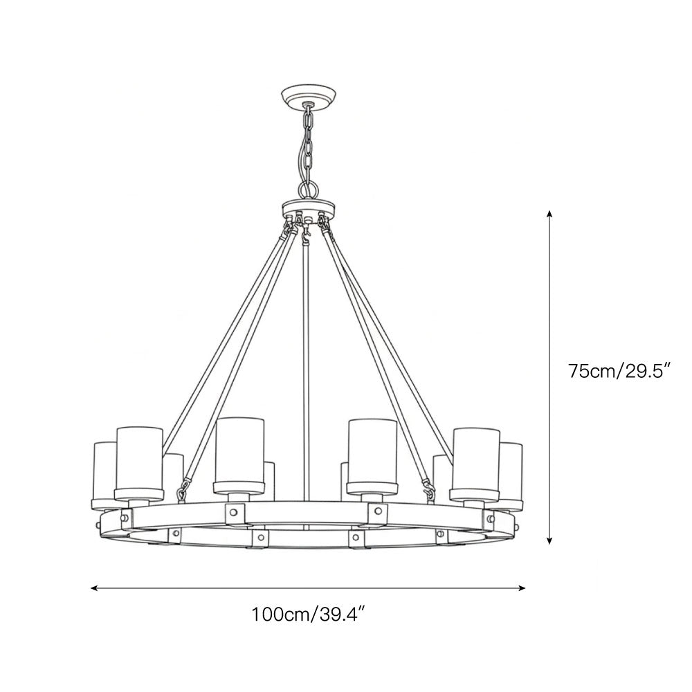 Cabot Rustic Chandelier
