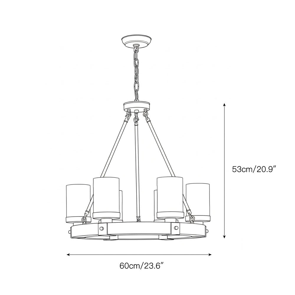 Cabot Rustic Chandelier