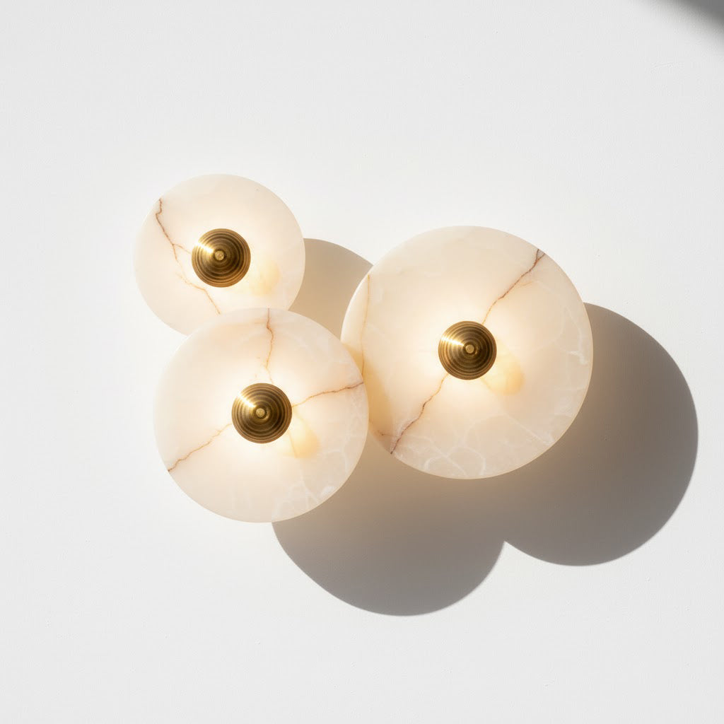 Calacatta Marble Combination Alabaster Sconce
