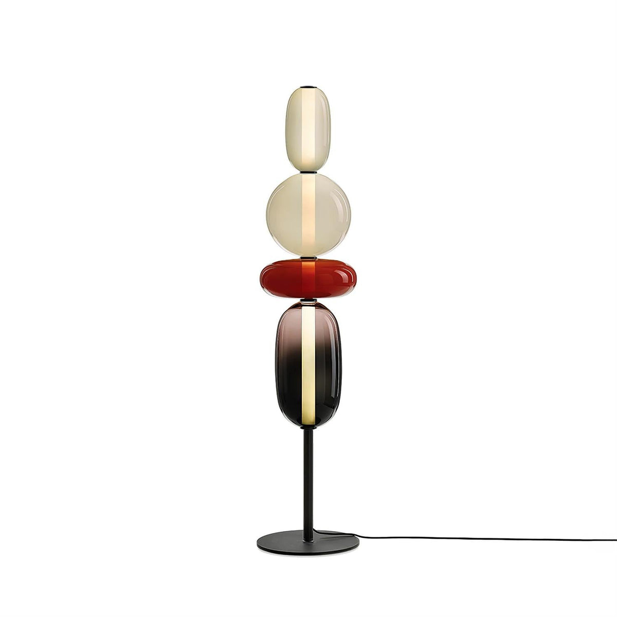 Stacked Glass Pebble Floor Lamp