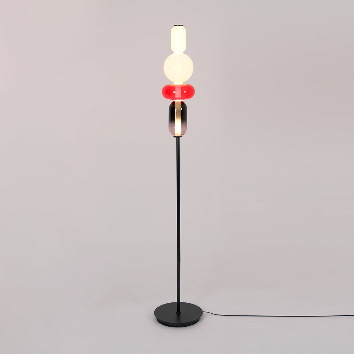 Stacked Glass Pebble Floor Lamp