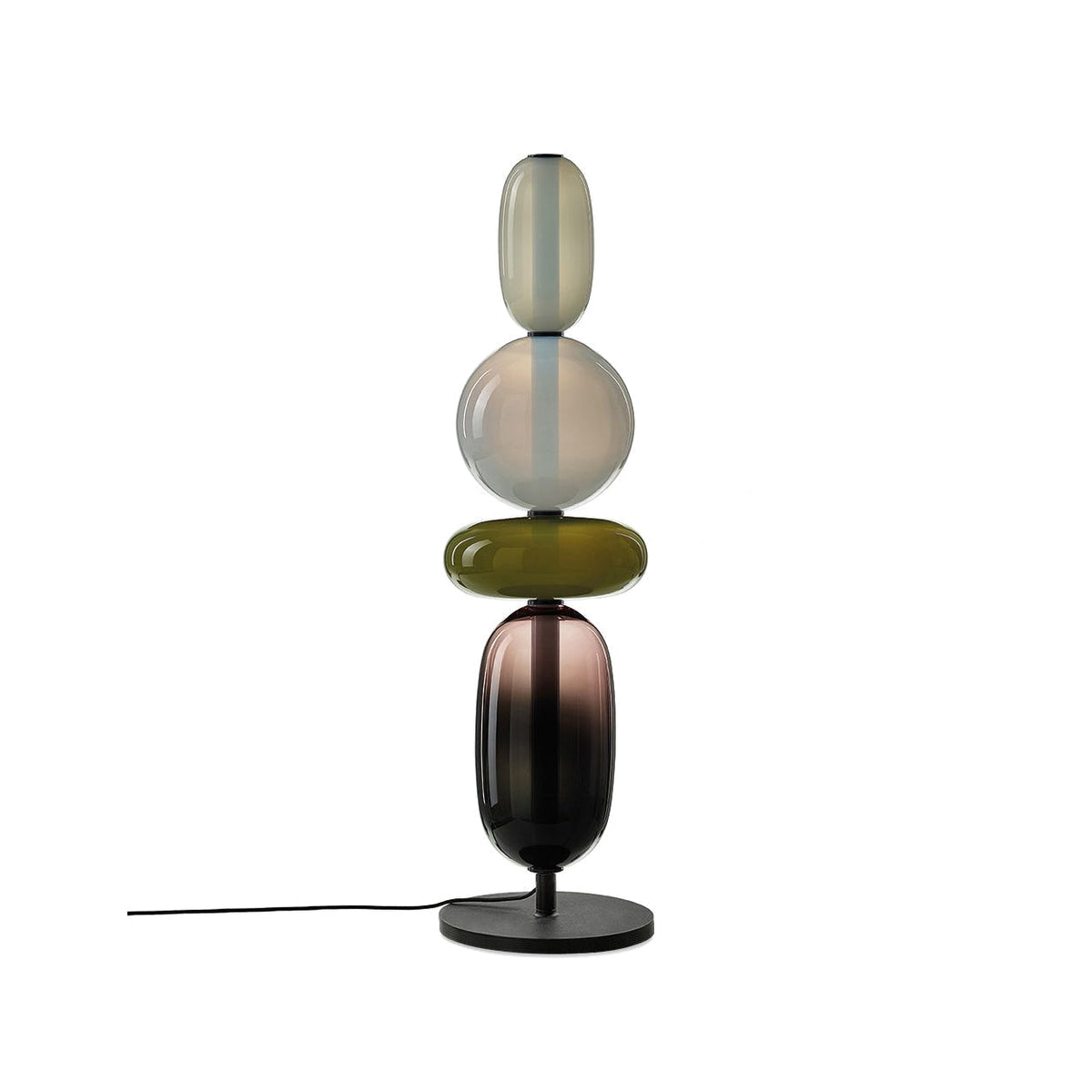 Candied Glass Table Light Model C Green ? 7.9″ x H 26″ / Dia 20cm x H 66cm / Warm Light / US Plug Table lamp