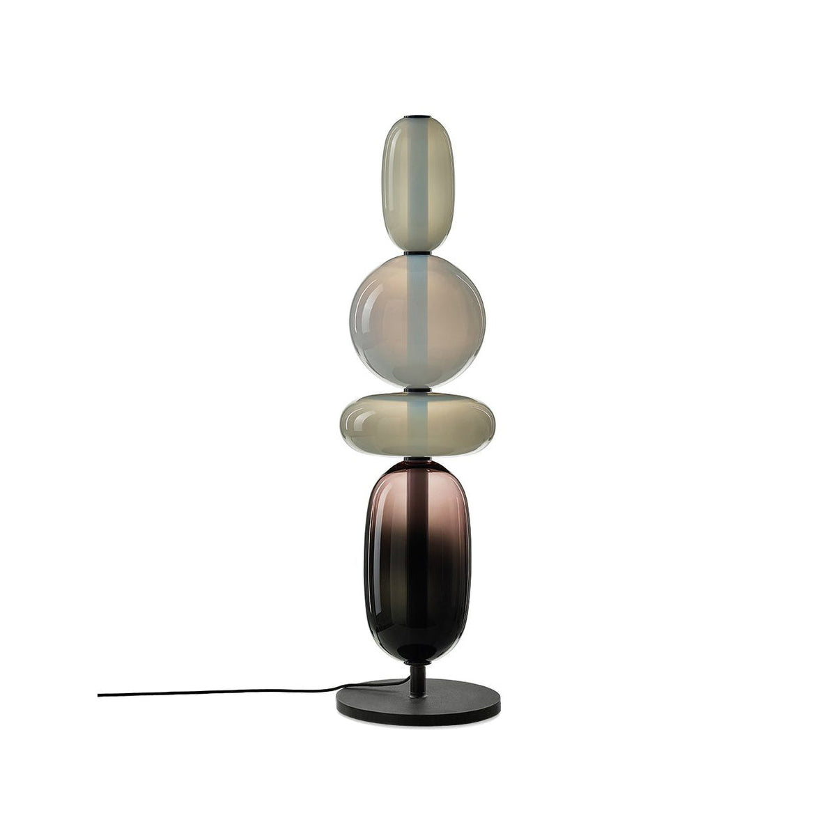 Candied Glass Table Light Model C White ? 7.9″ x H 26″ / Dia 20cm x H 66cm / Warm Light / US Plug Table lamp