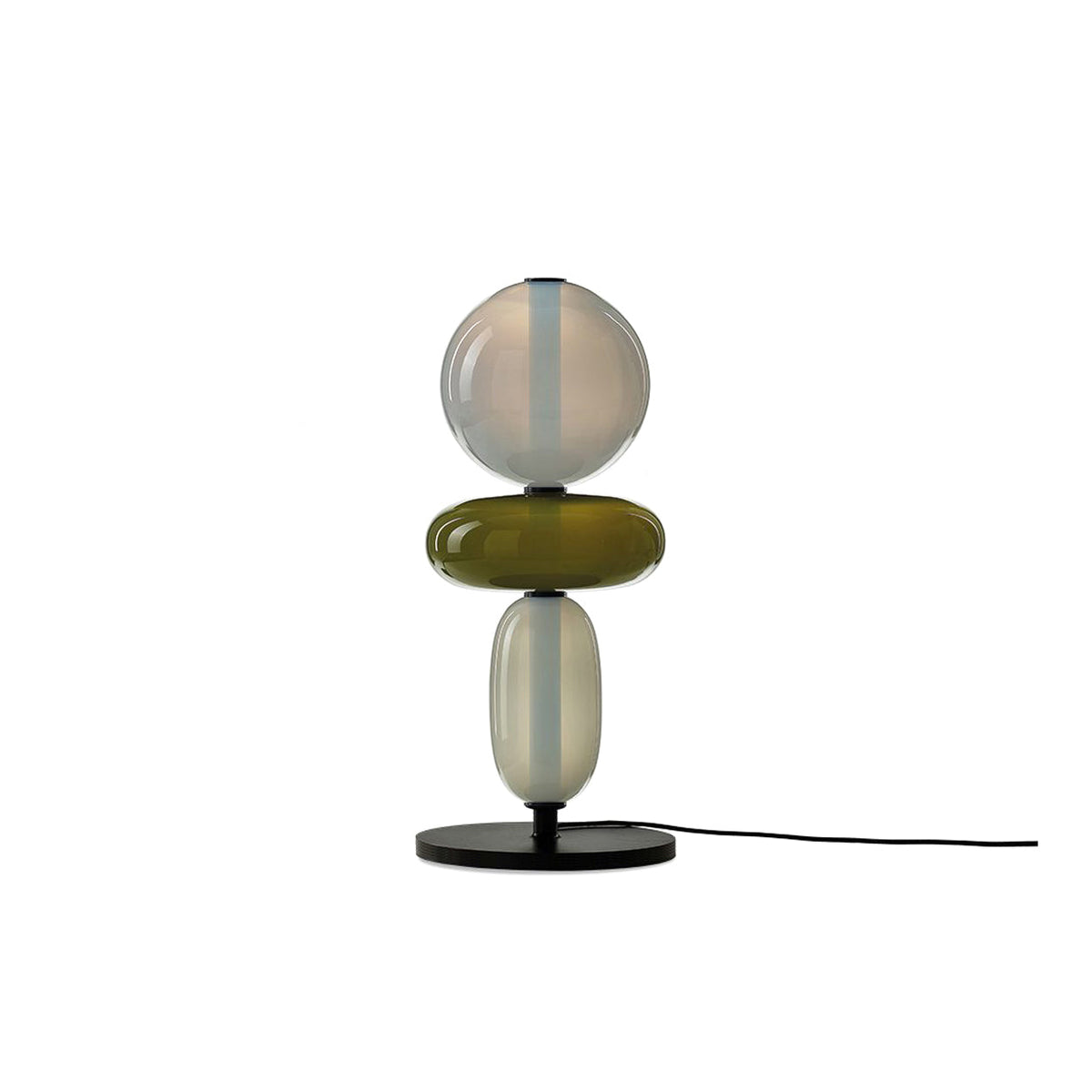 Candied Glass Table Light Model B Green ? 7.9″ x H 17.7″ / Dia 20cm x H 45cm / Warm Light / US Plug Table lamp