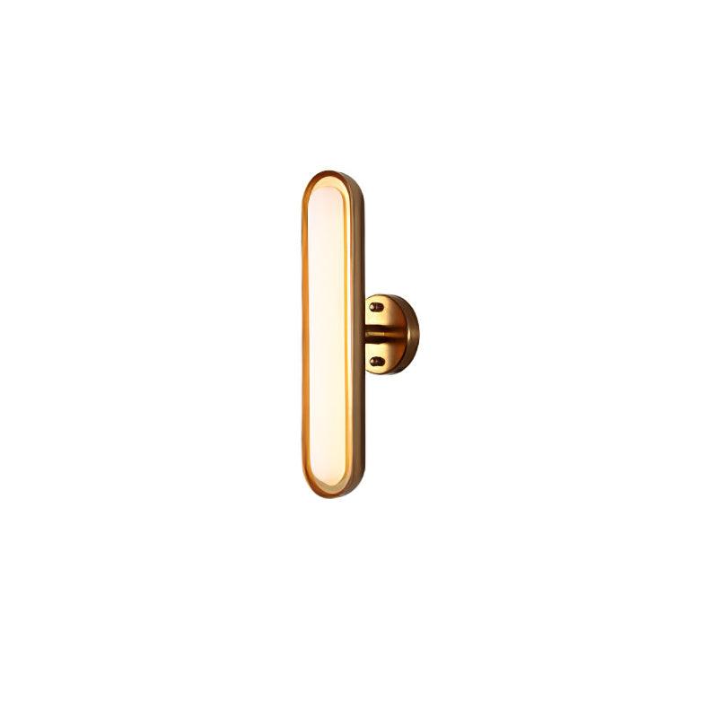 Capsule Wall Lamp ? 5.1″ x H 18.1″ / Dia 13cm x H 46cm / Gold & Frosted white / Warm White Wall lamp