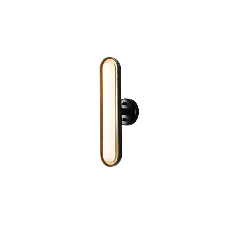 Capsule Wall Lamp ? 5.1″ x H 18.1″ / Dia 13cm x H 46cm / Black & Frosted white / Warm White Wall lamp