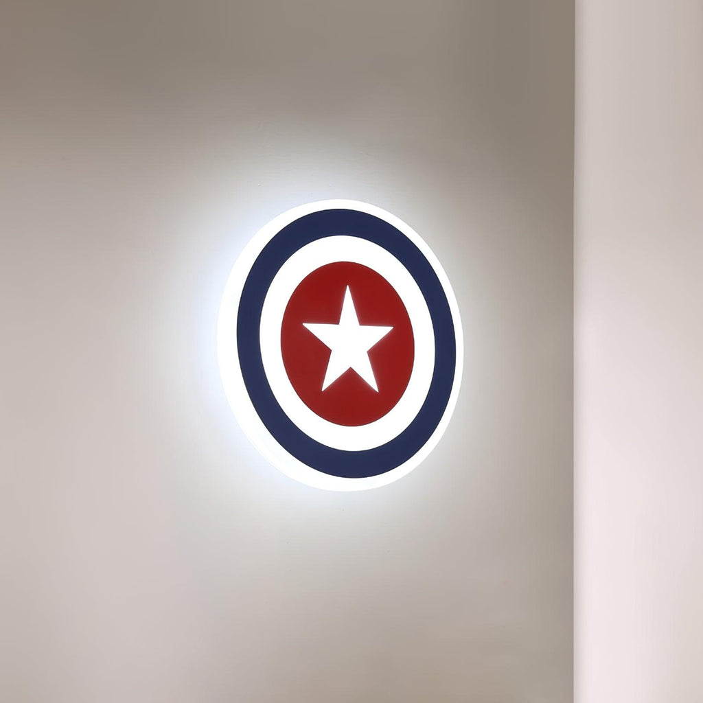 Captain Wall Lamp ? 8.7″ x H 8.7″ / Dia 22cm x H 22cm / Blue + Red / Warm Light Wall lamp