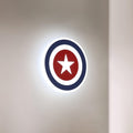 Captain Wall Lamp ? 8.7″ x H 8.7″ / Dia 22cm x H 22cm / Blue + Red / Warm Light Wall lamp
