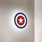 Captain Wall Lamp ? 8.7″ x H 8.7″ / Dia 22cm x H 22cm / Blue + Red / Warm Light Wall lamp