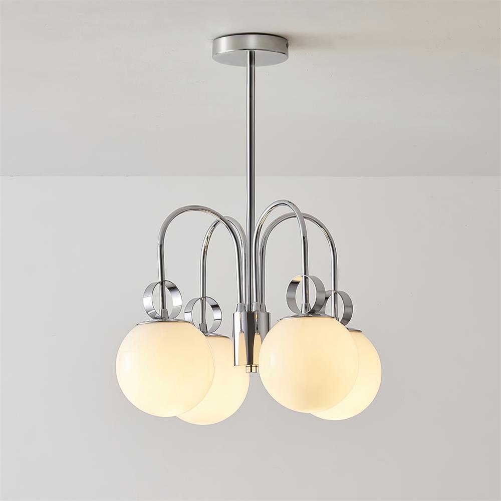 Carisa Collection Chandelier 4 heads ∅ 18.5″ x H 13″ / Dia 47cm x H 33cm / Chrome Chandelier