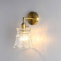 Chaika Wall Lamp ? 5.7″ x H 10.2″/ Dia 14.5cm x H 26cm / Brass & Celar Wall lamp