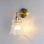 Chaika Wall Lamp ? 5.7″ x H 10.2″/ Dia 14.5cm x H 26cm / Brass & Celar Wall lamp