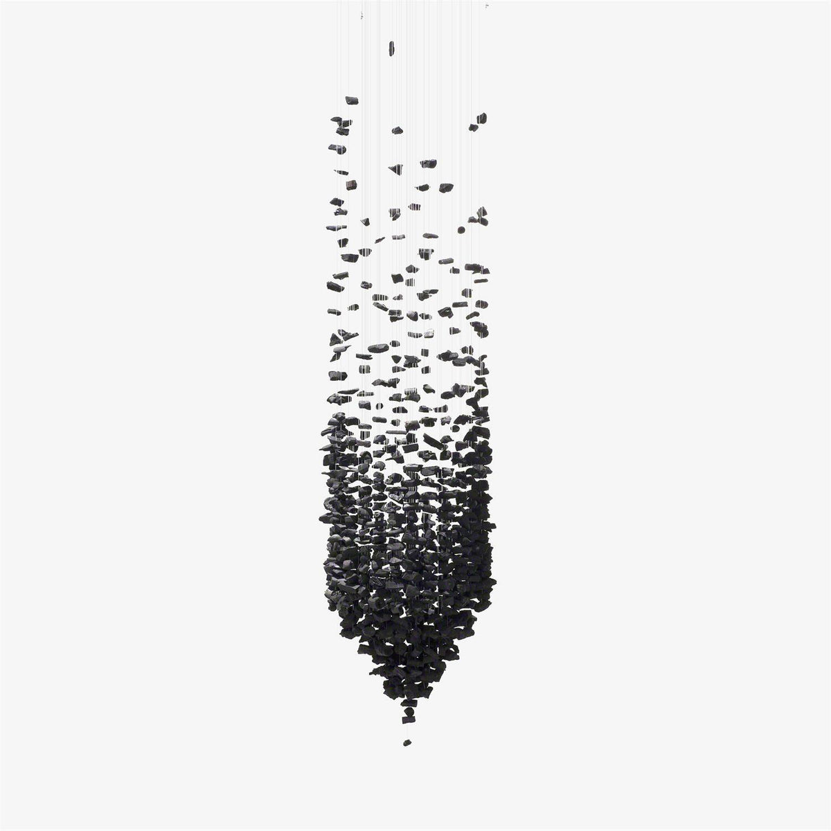 Charcoal Chandeliers M to R Round canopy ∅ 15.7″ x H 59″ / Dia 40cm x H 150cm / Black / Warm Light Chandelier