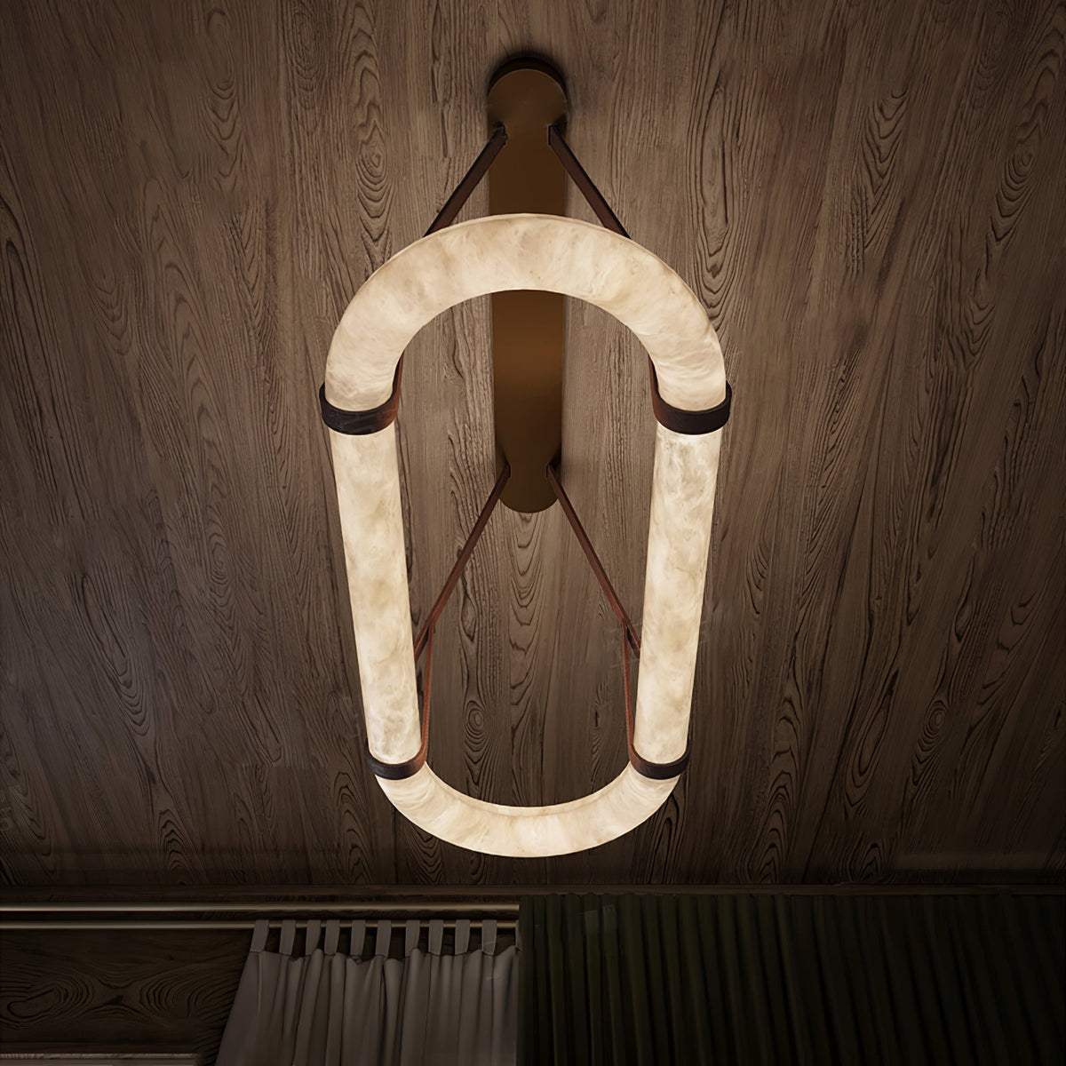 Circle Alabaster Chandelier Chandelier