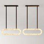 Circle Alabaster Chandelier Chandelier