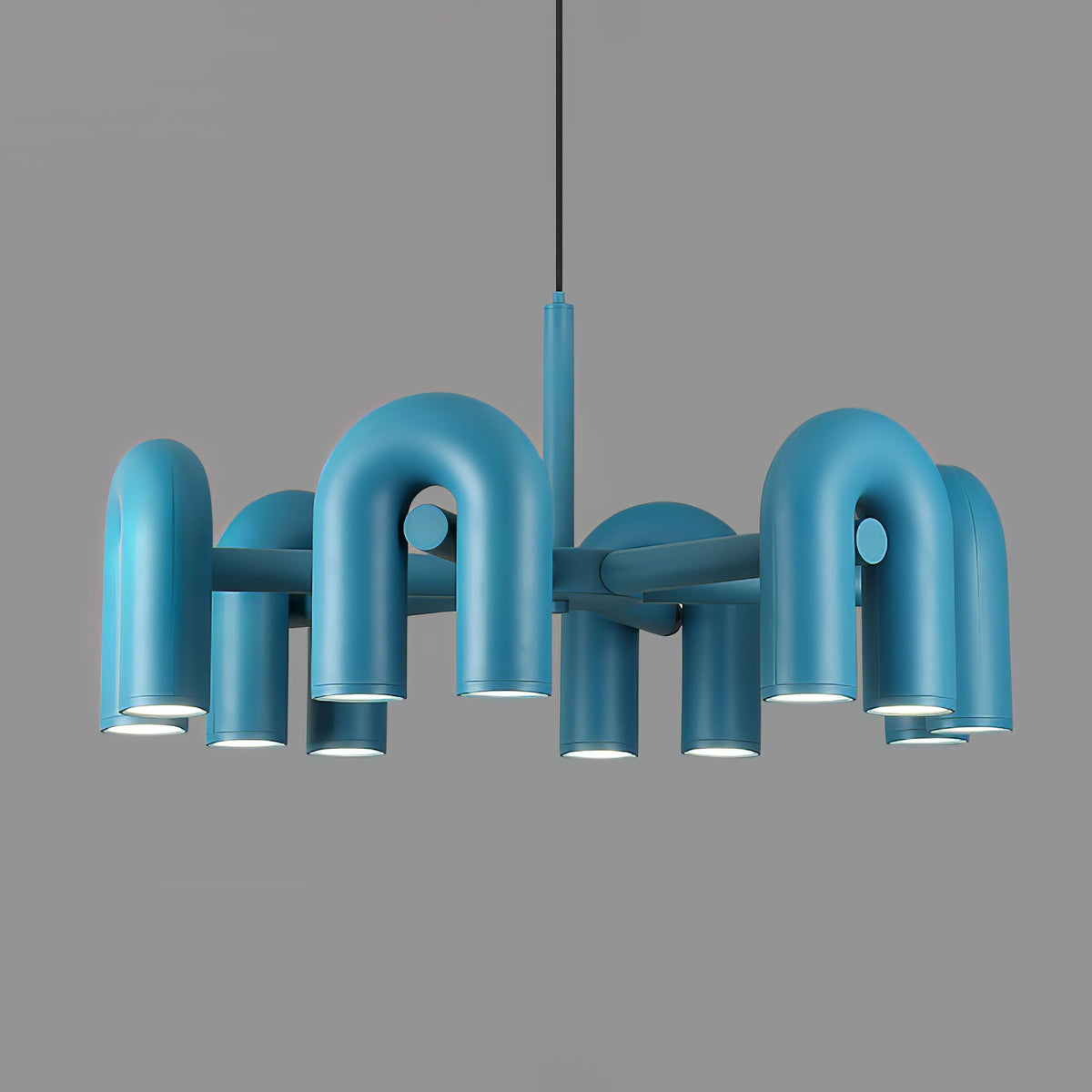Cirkus Chandelier 6 Heads ? 31.5″ x H 14.8″ / Dia 80cm x H 37.5cm (Power: ~84W) / Blue / Warm White Chandelier