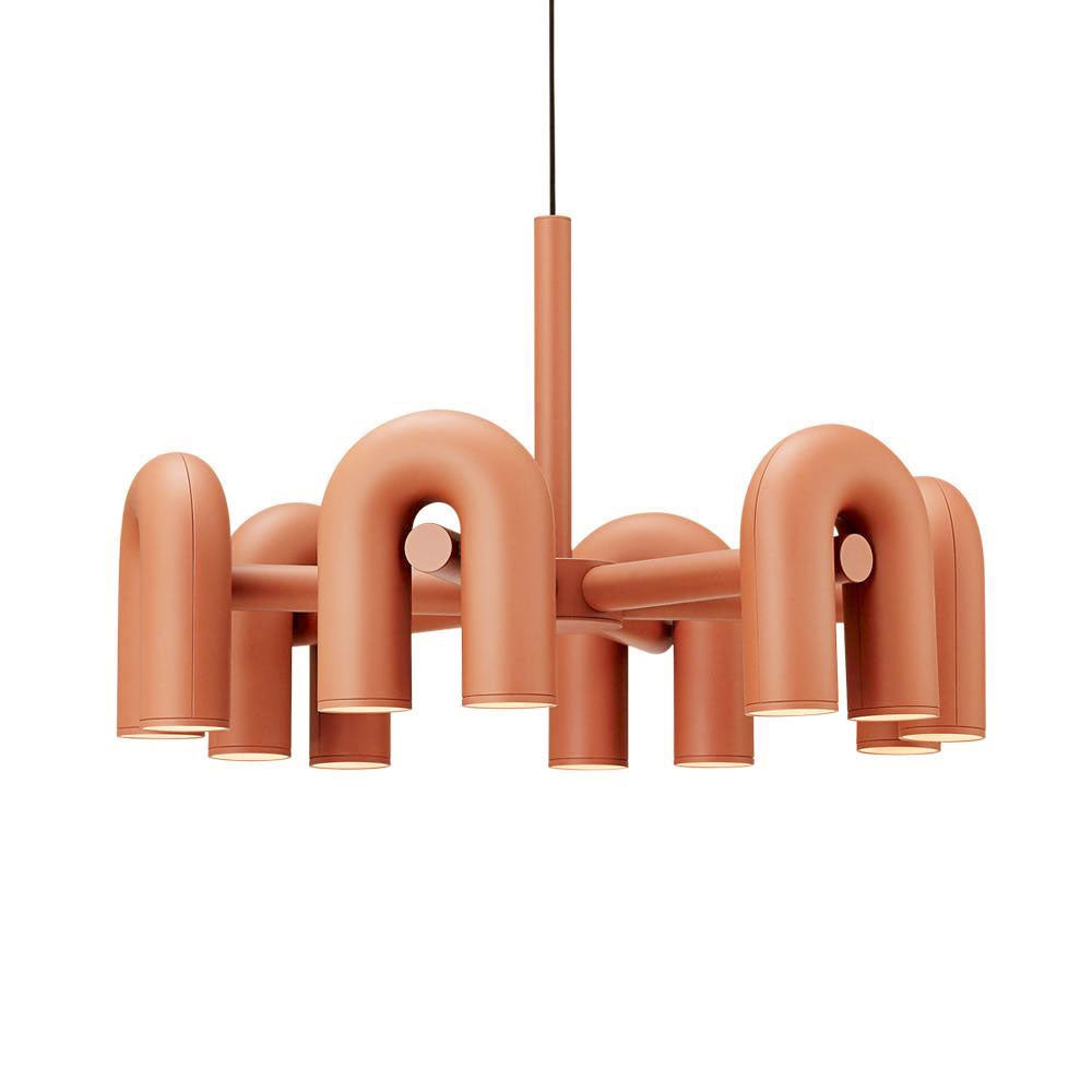 Cirkus Chandelier 6 Heads ? 31.5″ x H 14.8″ / Dia 80cm x H 37.5cm (Power: ~84W) / Orange / Warm White Chandelier