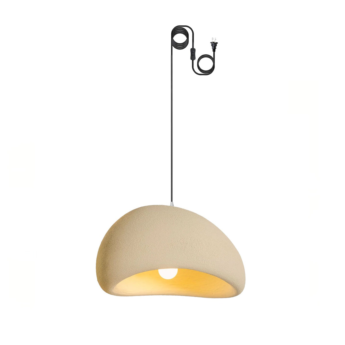 Khmara Swag Light ? 11.8″ x H 6.7″ / Dia 30cm x H 17cm (About 1.5kg) (2 Hooks) / Beige Pendant light