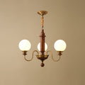 Colonial Grace Chandelier 3 Heads Dia 65cm x H 49cm / ? 25.2″ x H 19.3″ / Walnut Color & Gold Chandelier
