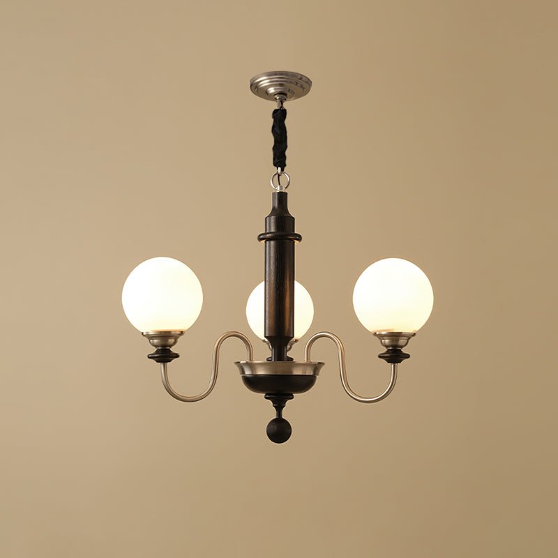Colonial Grace Chandelier 3 Heads Dia 65cm x H 49cm / ? 25.2″ x H 19.3″ / Black & Chrome Chandelier