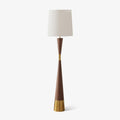Cone Waist Floor Lamp ? 15.7″ x H 63.4″ / Dia 40cm x H 161cm / Hydrographic Walnut Wood Grain Finish & White / US Plug
