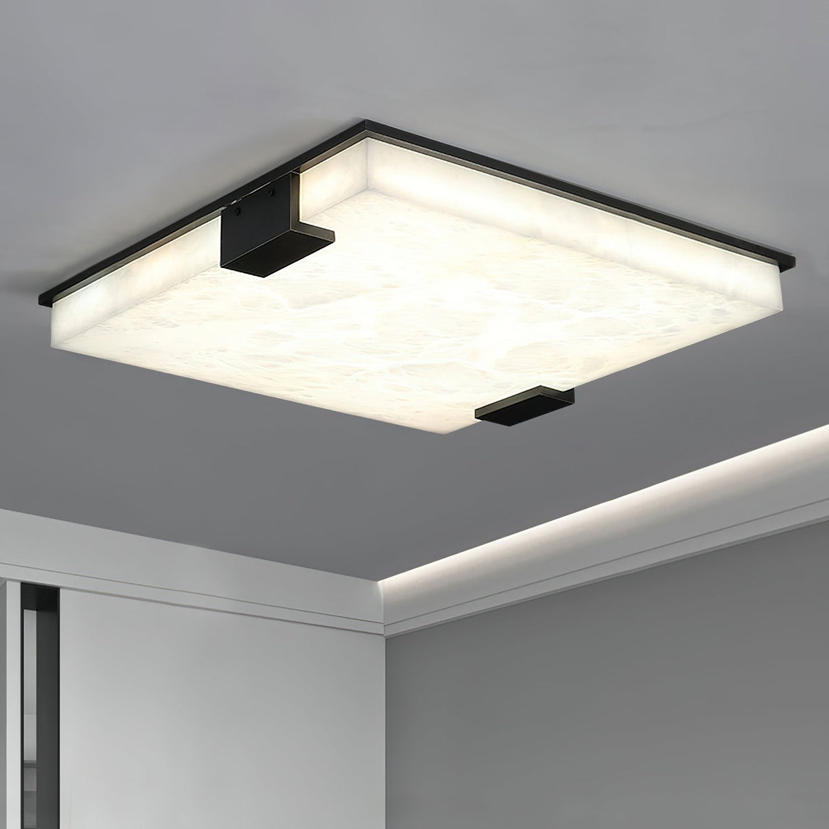 Covet Flush Mount Alabaster Ceiling Light