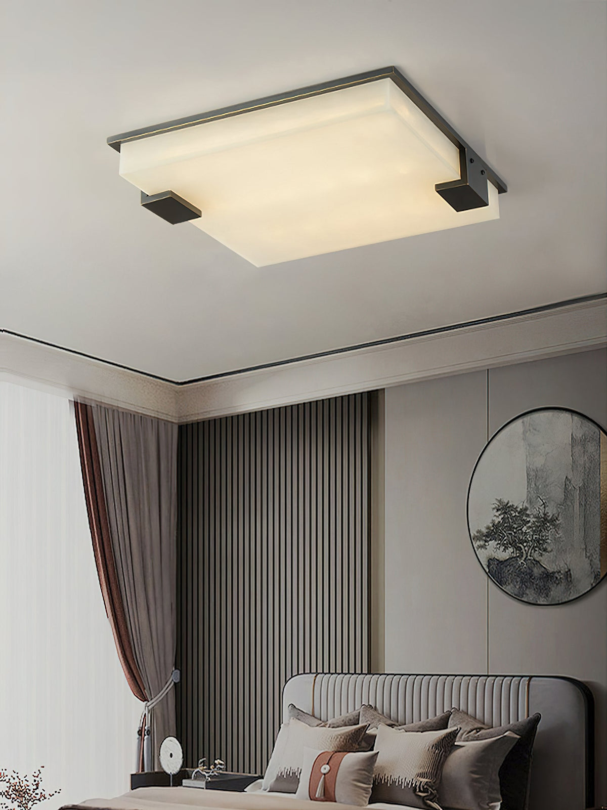 Covet Flush Mount Alabaster Ceiling Light