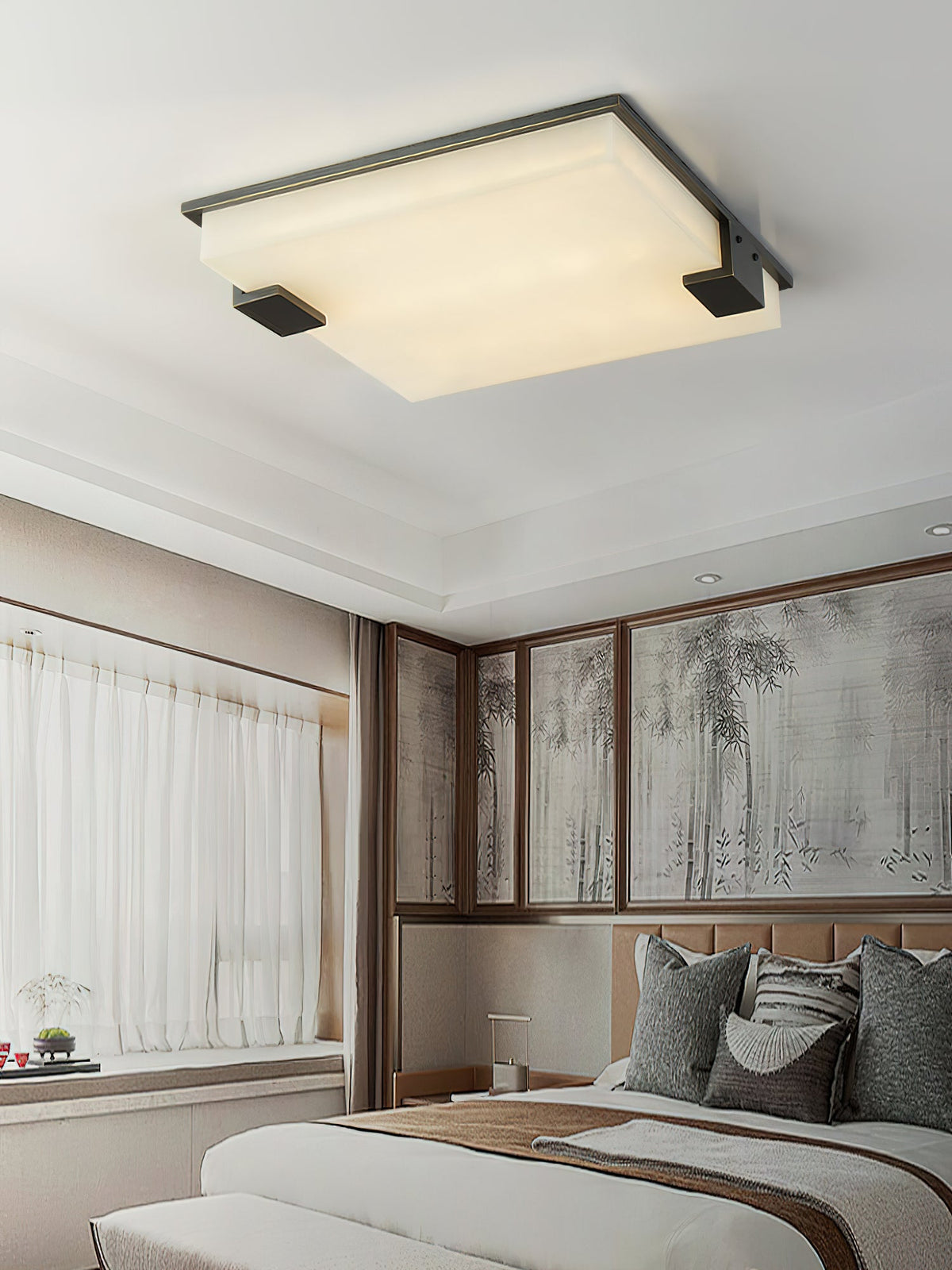 Covet Flush Mount Alabaster Ceiling Light