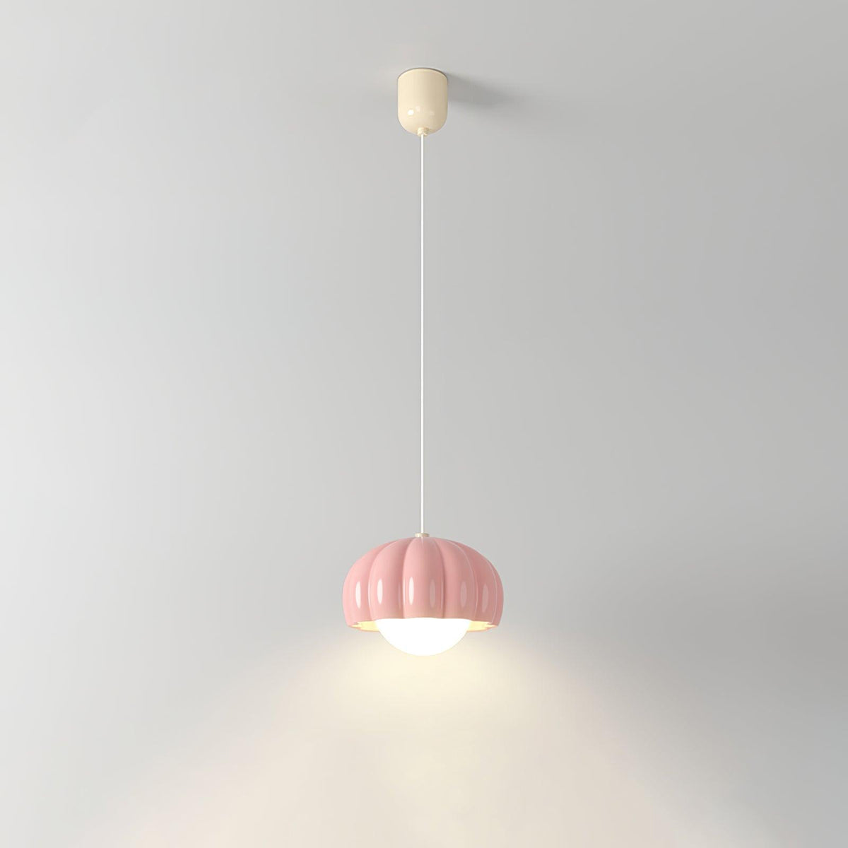 Creamy Pumpkin Pendant Light ∅ 6.7″ x H 3.7″ / Dia 17cm x H 9.5cm / Orange Pendant light