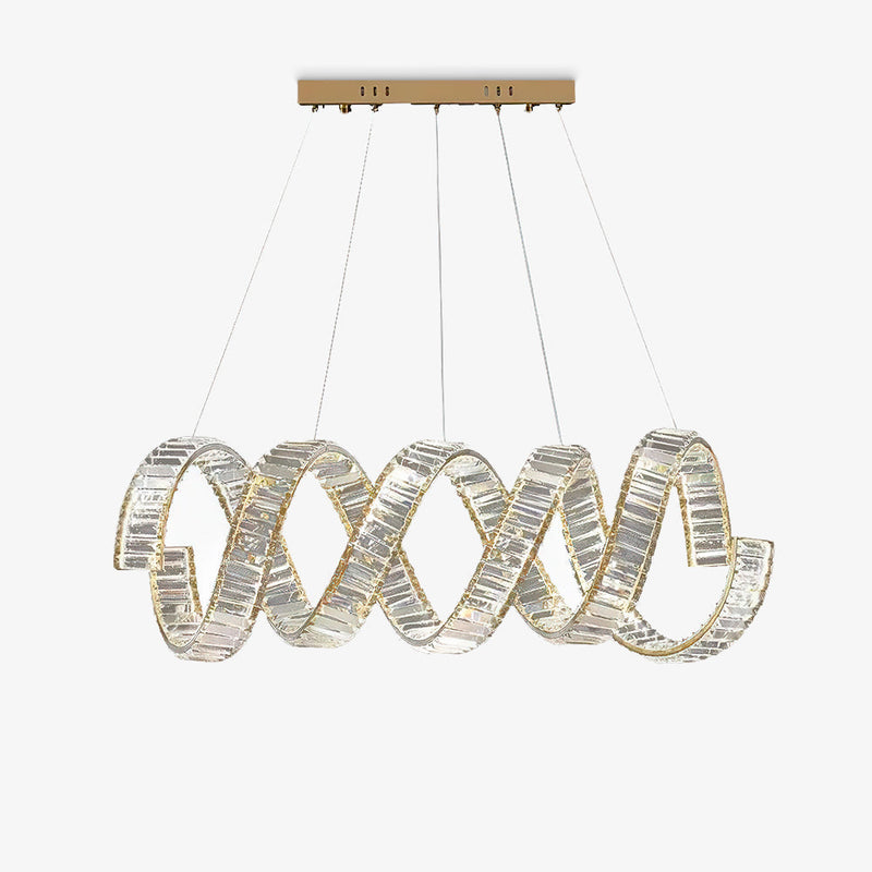 Curved LED Chandelier Chandelier
