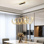 Curved LED Chandelier Chandelier