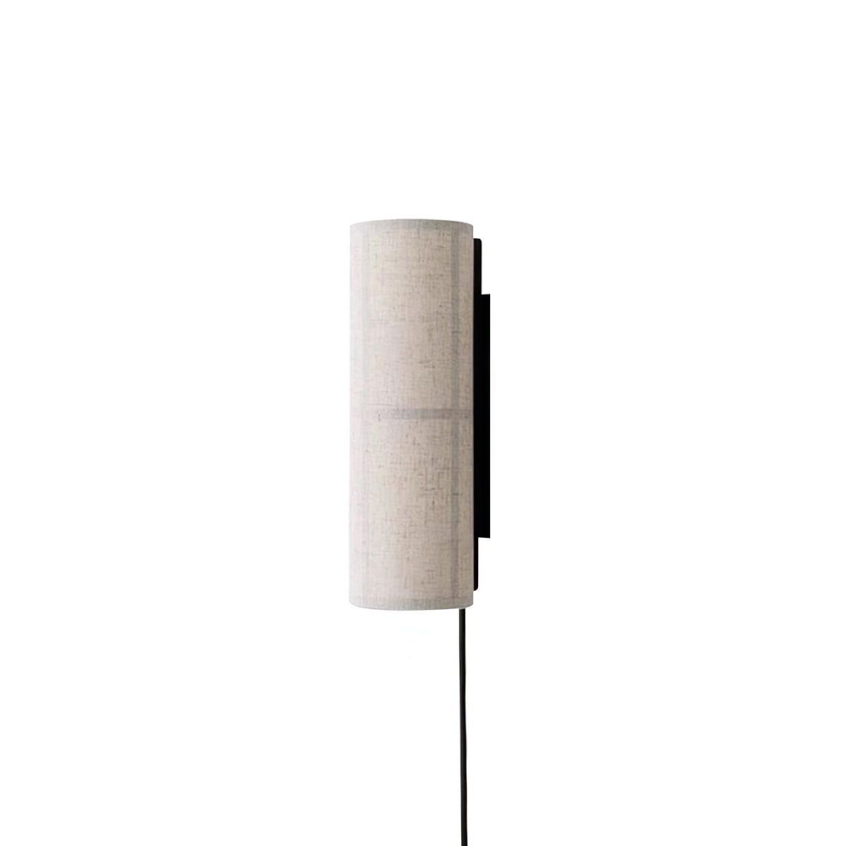 Cylinder Fabric Plug-in Wall Lamp ? 4.7″ x H 11.8″ / Dia 12cm x H 30cm / Grey Linen / US Plug 1001 Wall lamp