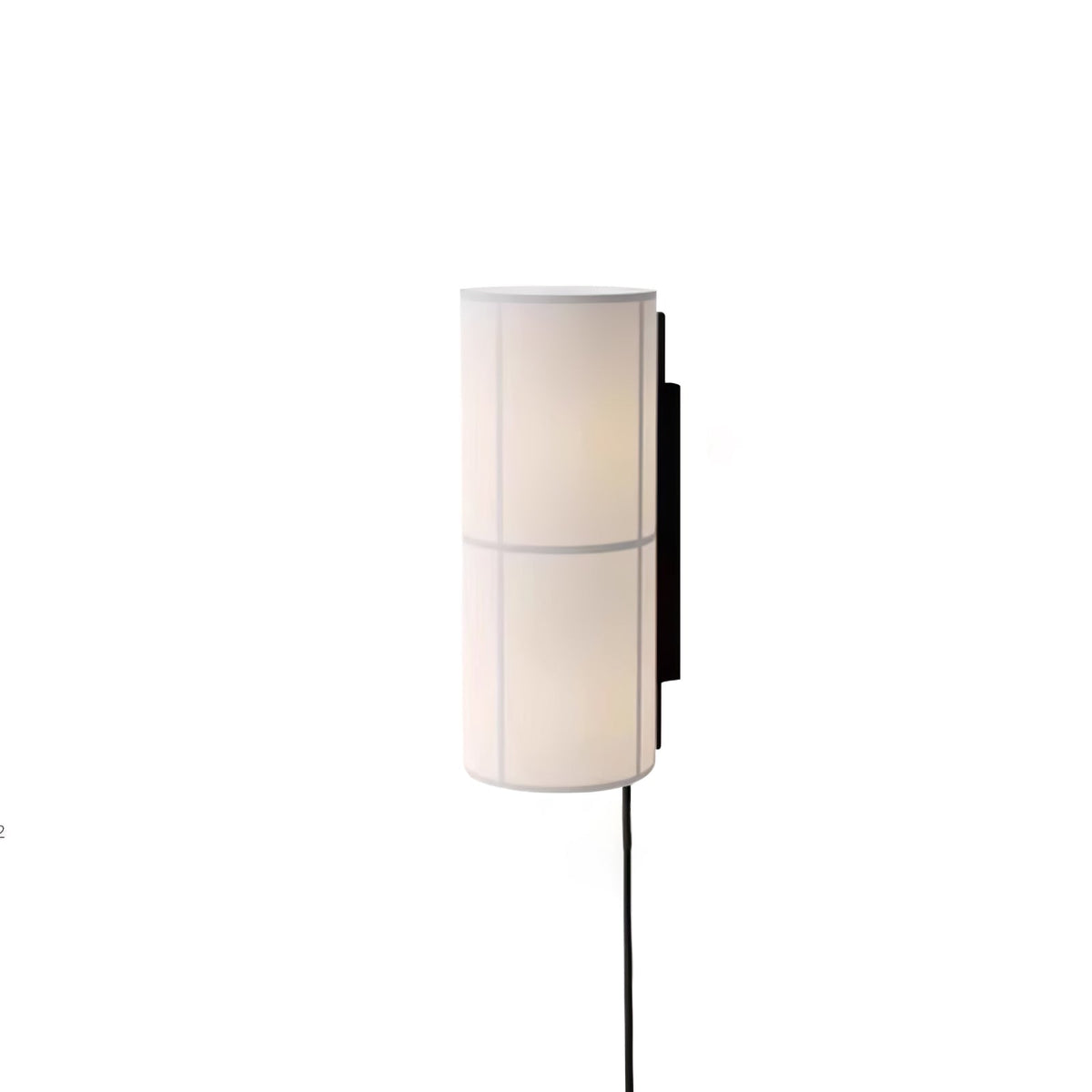 Cylinder Fabric Plug-in Wall Lamp ? 4.7″ x H 11.8″ / Dia 12cm x H 30cm / White / US Plug 1001 Wall lamp