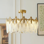 Decorative Pattern Glass Round Chandelier Chandelier