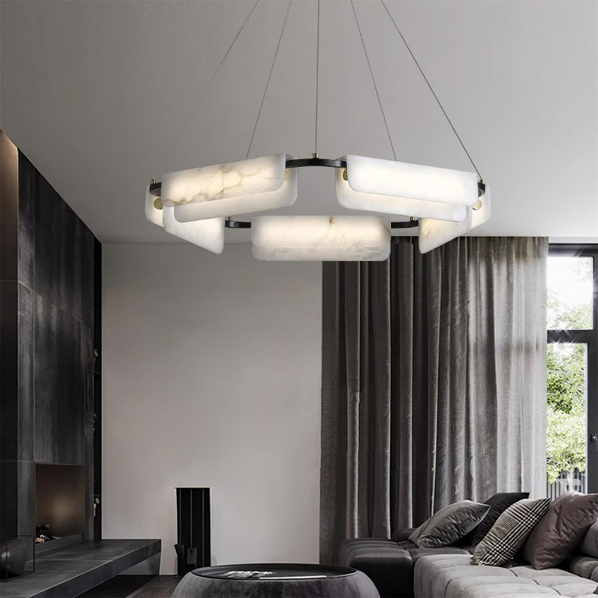 Delia Alabaster Chandelier Chandelier