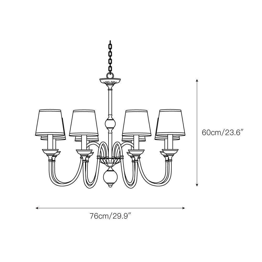 Diana Brass Chandelier