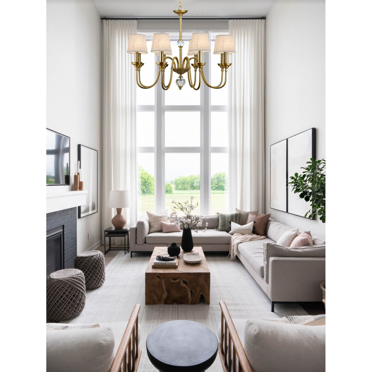 Diana Brass Chandelier