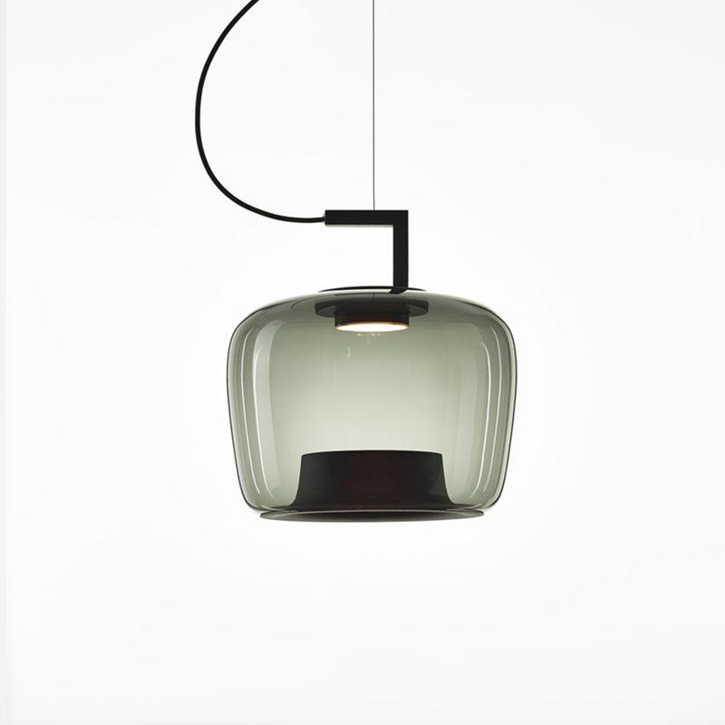 Doppelte Pendant Lamp Model B ∅ 13.8″ x H 14.4″ / Dia 35cm x H 36.5cm / Black & Green / Warm Light Pendant light