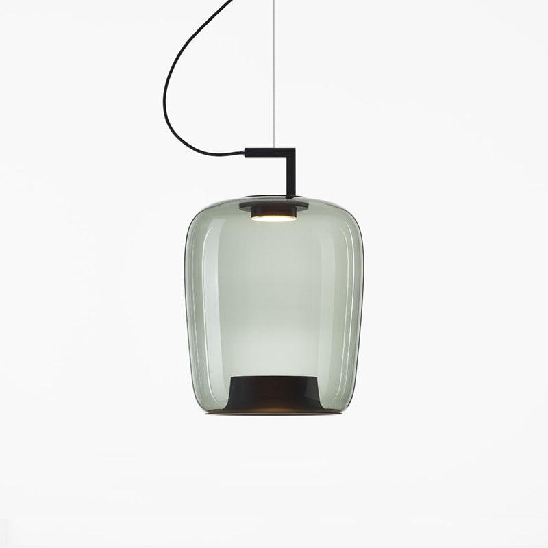 Doppelte Pendant Lamp Model C ∅ 14.2″ x H 20.5″ / Dia 36cm x H 52cm / Black & Green / Warm Light Pendant light