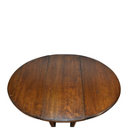 Early 20th Century Oak Gate Leg Table with Barley Twist Legs