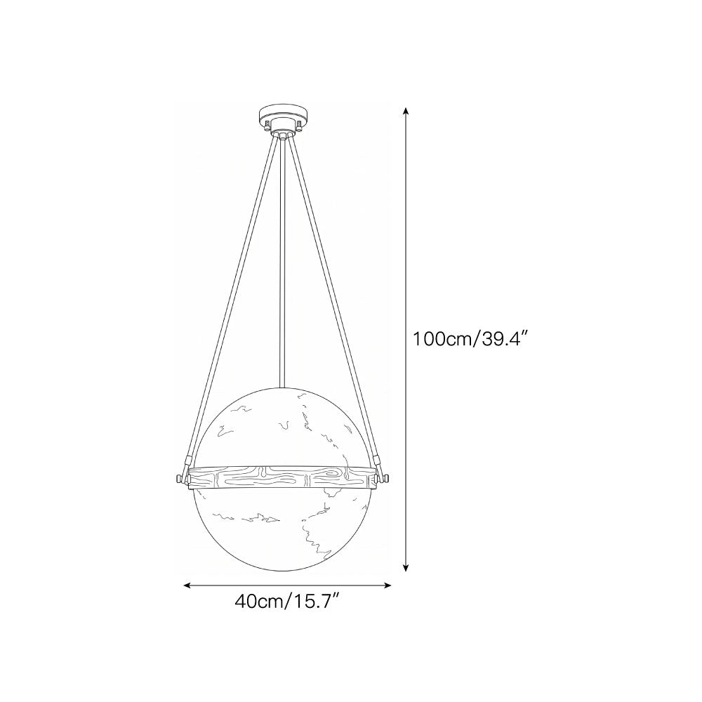 Ecliptane Orbital Alabaster Pendant Lamp
