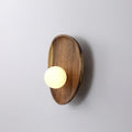 Eivor Wall Lamp ? 7.8″ x H 10.2″ / Dia 20cm x H 26cm / Walnut & White / Warm Light Wall lamp