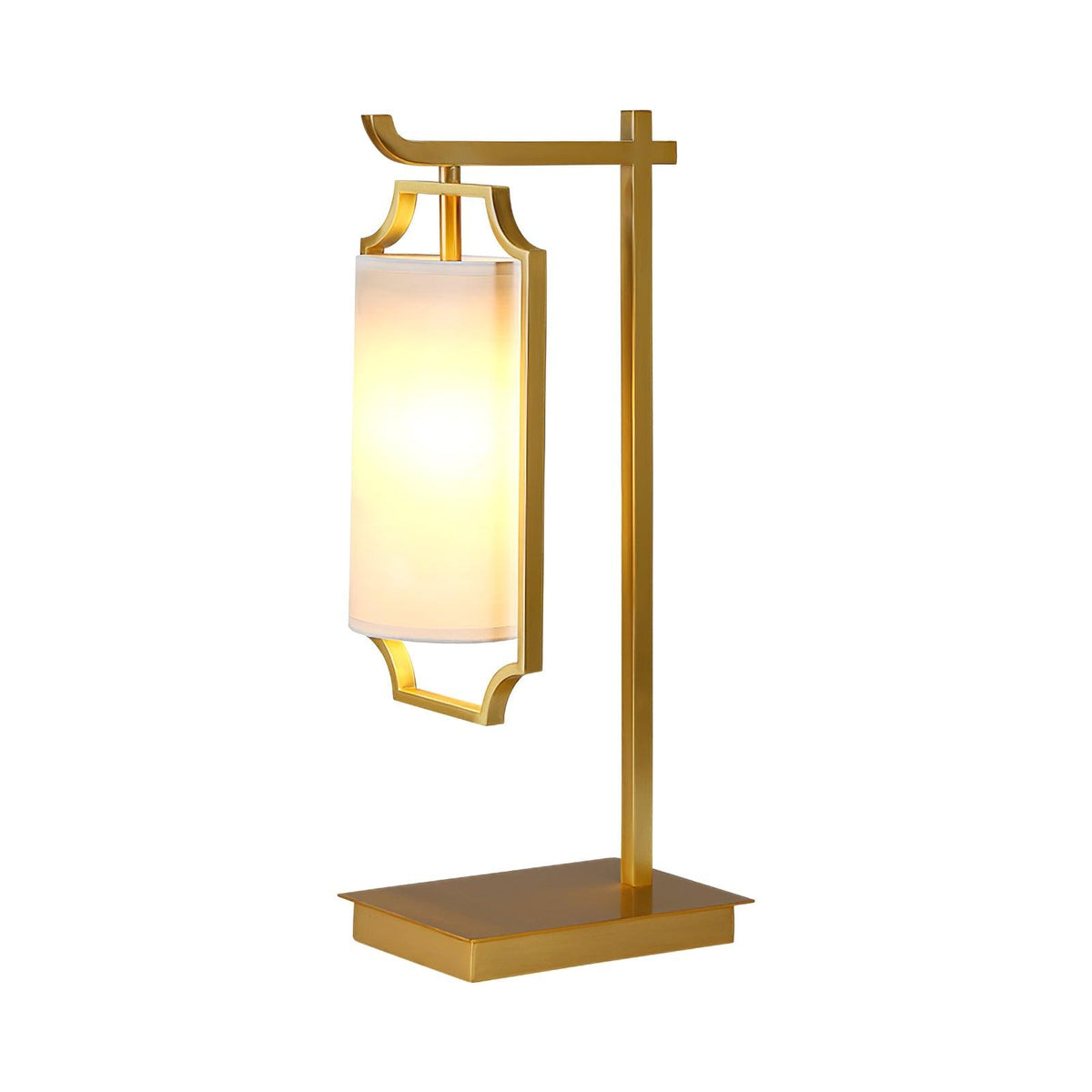 Elise Table Lamp ∅ 9.4″ x H 20.8″ / Dia 24cm x H 53cm / Polished brass + White / US plug Table lamp