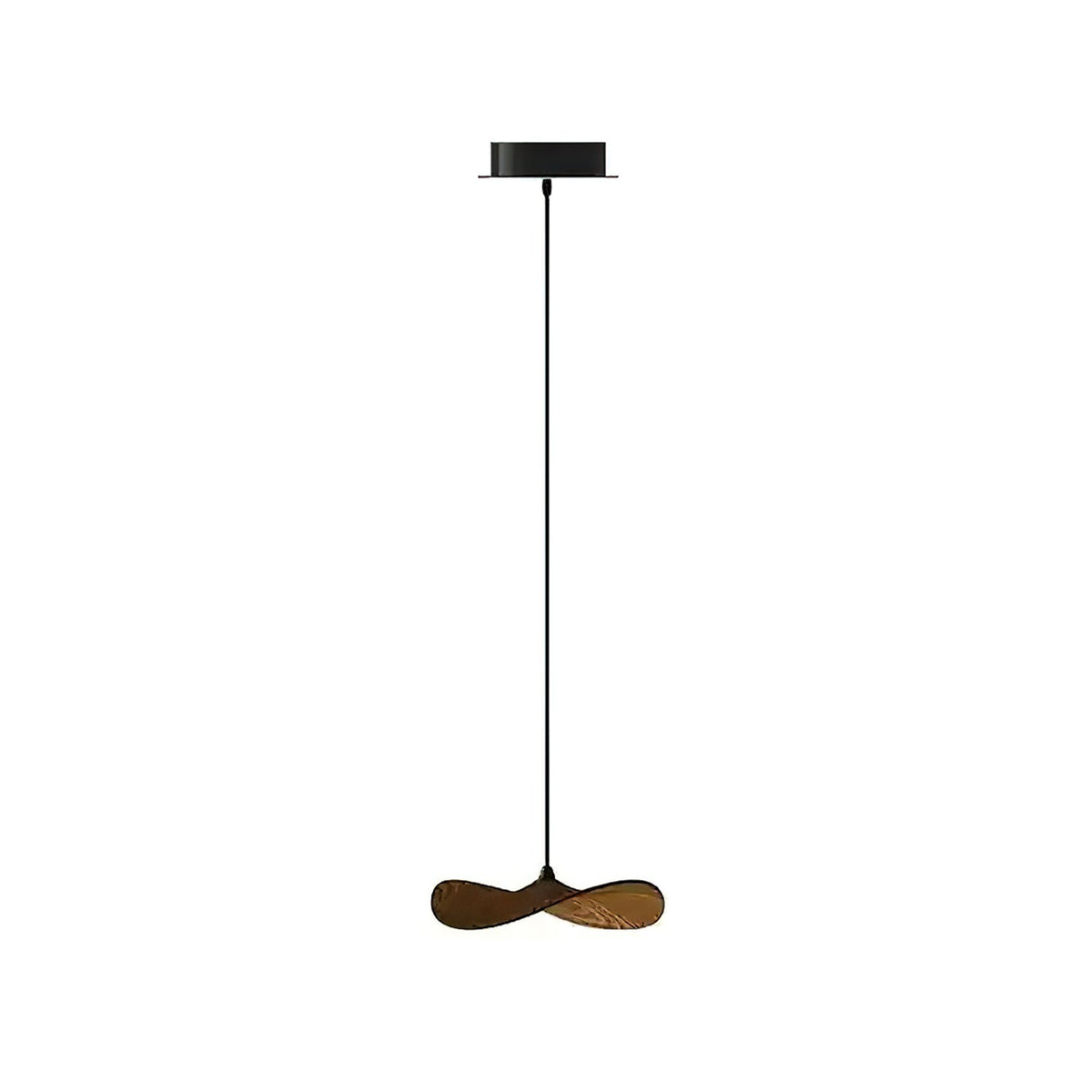 Empty Leaf Chandelier 1Head ? 13’’ x H 3.1’’ / Walnut Color / Warm Light Chandelier