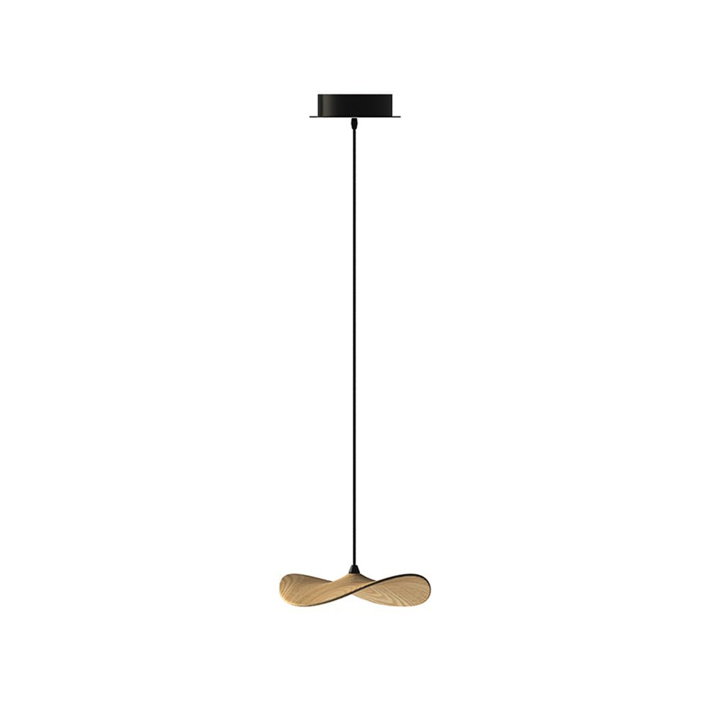 Empty Leaf Chandelier 1Head ? 13’’ x H 3.1’’ / Wood Color / Warm Light Chandelier