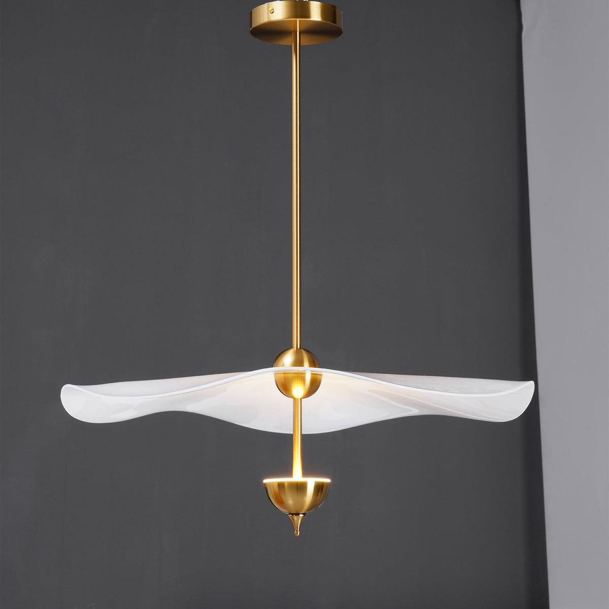 Envolee Double Biscuit Pendant Light ? 15.7″ x H 23.6″ / Dia 40cm x H 60cm / Gold & White / Warm Light Pendant light