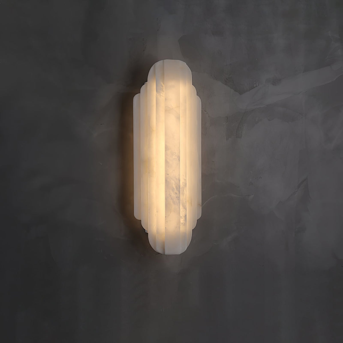 Estelle Alabaster Wall Sconce ? 7.9″ x H 19.7″ / White / Warm Light 1001 Wall lamp
