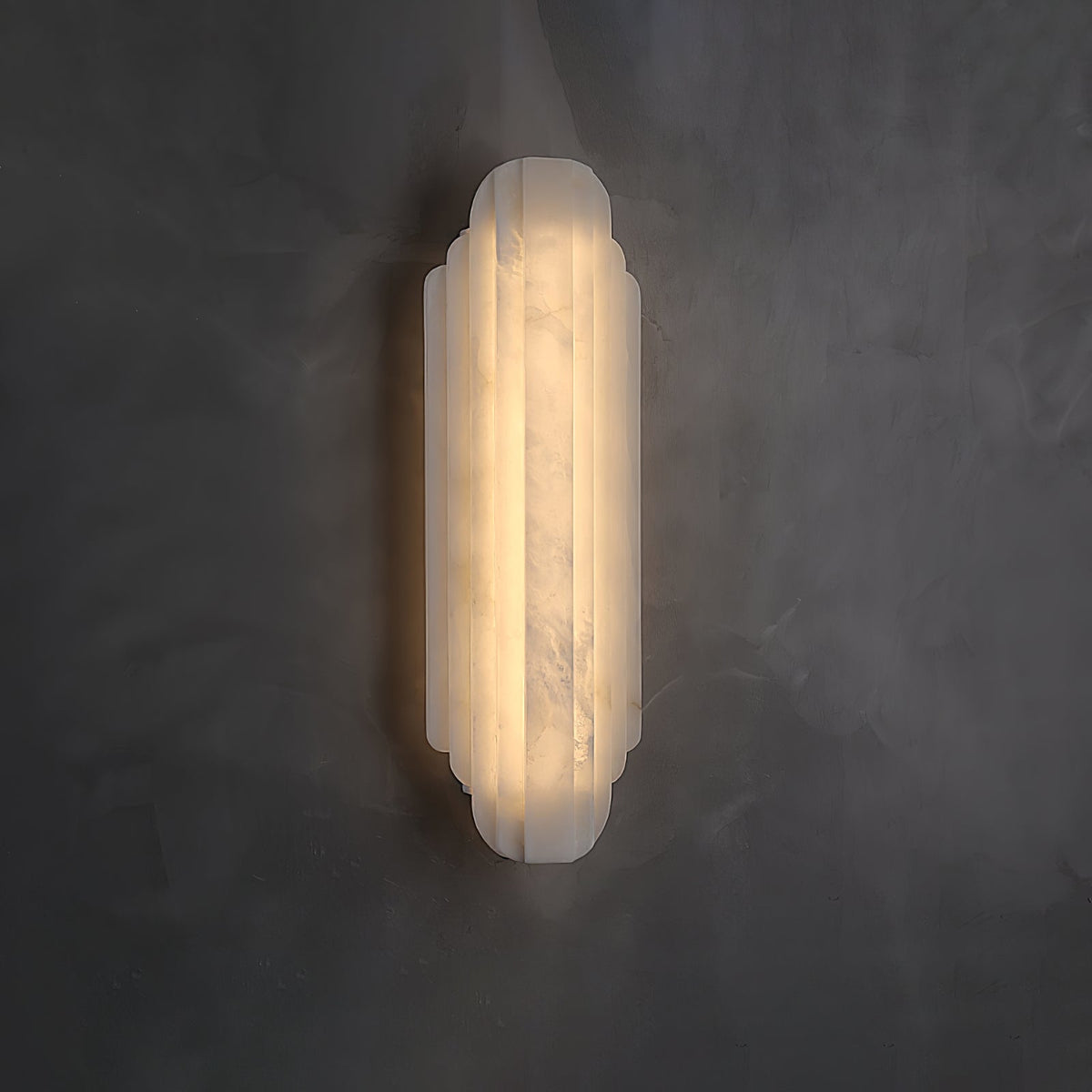 Estelle Alabaster Wall Sconce ? 7.9″ x H 29.5″ / White / Warm Light 1001 Wall lamp